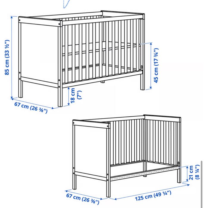 Berço SUNDVIK do Ikea branco