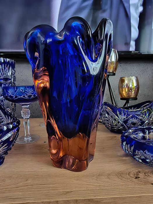 duże wazony ze szkła artystycznego – styl Murano, 26 cm cana za 1 sztuke