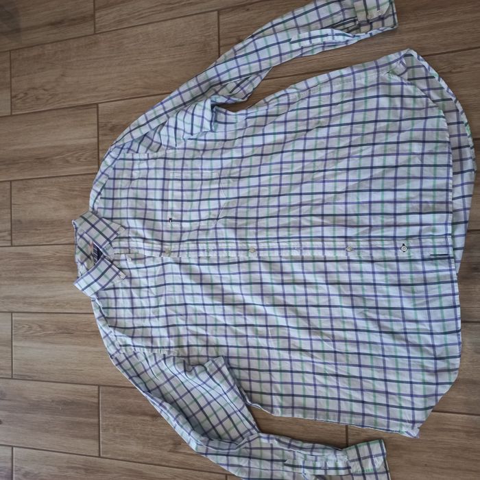 Tommy Hilfiger- męska koszula w kratkę-XXL