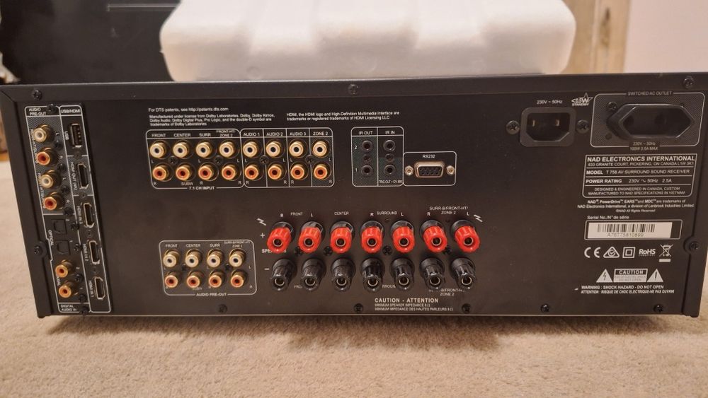 Amplituner Nad t758v3 t758 v3 dirac live dolby atmos 4k dts-hd bluos