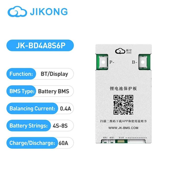 BMS Smart BMS JIKONG JK-BD4A8S6P 60A Смарт Бмс