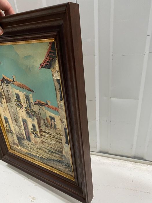Quadro antigo pintado a óleo