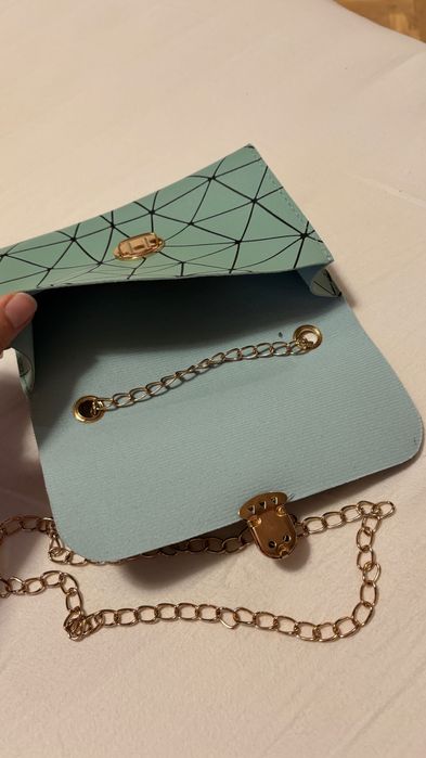 Miętowa torebka mini