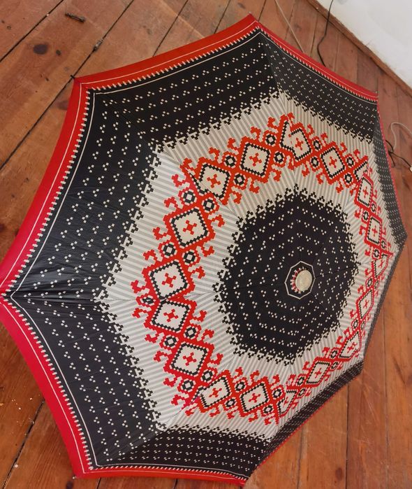 Parasol sokom vintage prl pokrowiec stal nierdzewna