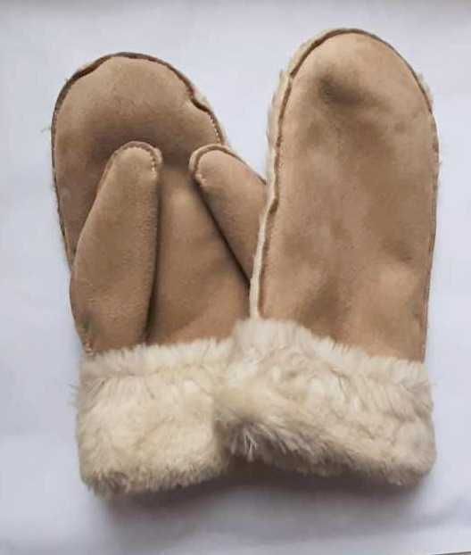 damskie ocieplane jednopaczaste rękawice roz.L