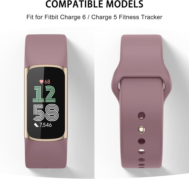 YLK Opaska Silikonowa do Fitbit Charge 5/6 - sportowa, regulowana