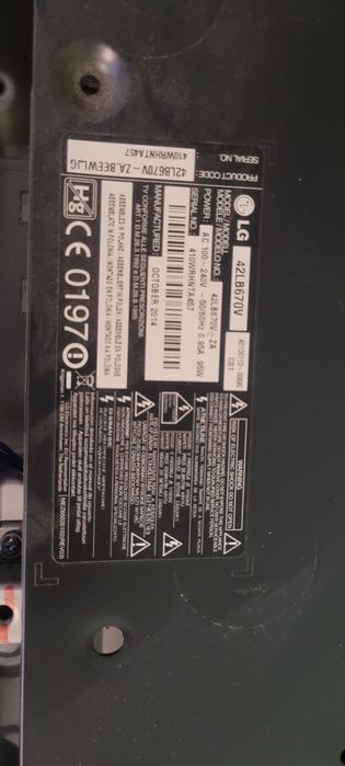 Telewizor lg 42LB670v  uszkodzony