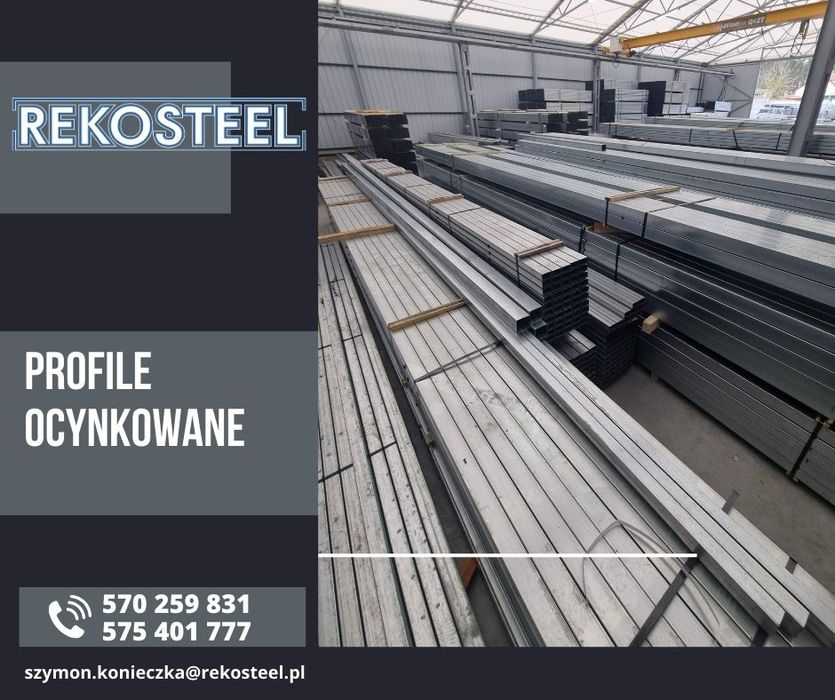 Profile ocynkowane Rury Ogrodzenie Panele Słupki Brama Profil Stal