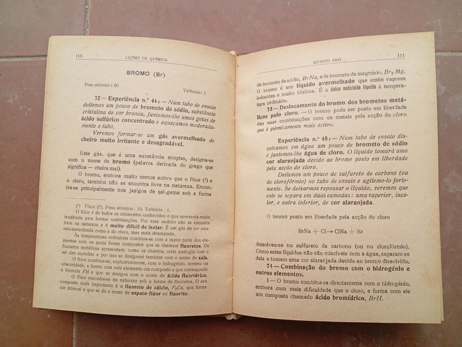 livro "Lições de Química"