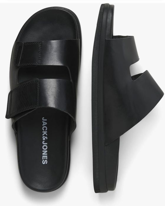 męskie skórzane klapki Dune London Wide Fit – Folly