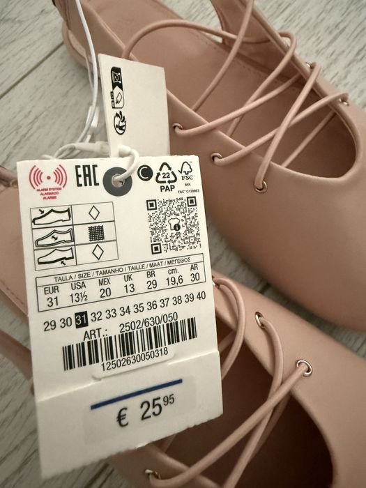 Босоніжки туфлі zara 31 дитячі, для дівчинки