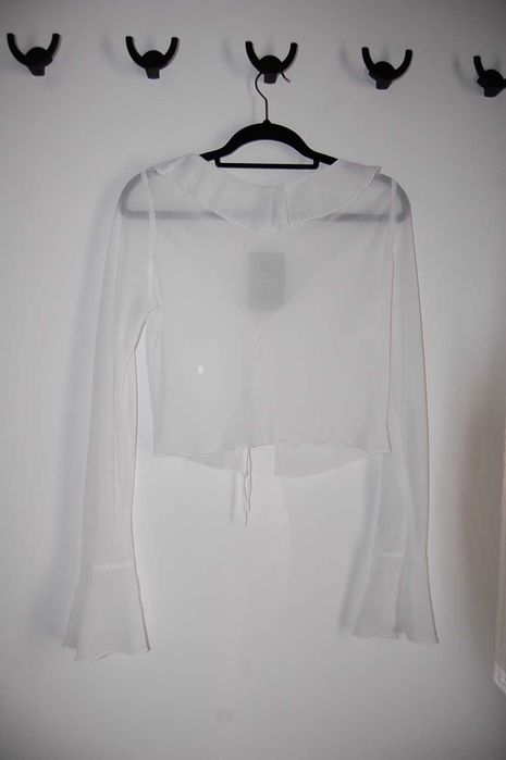 Biała szyfonowa bluzka mgiełka r 36 H&M nowa metka