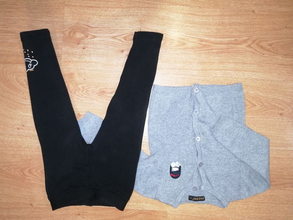 Комплект: кофта кофточка кофтинка лосины утеплённые лосiни леггинсы