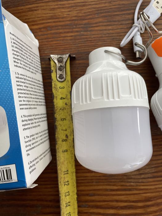 Лампа акамуляторна led лампочка на пироду майстерню кемпінг рибалка