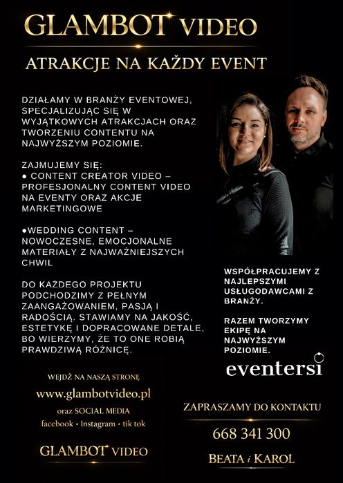 GLAMBOT 140 cm – Atrakcja Filmowa.video,event,wesele