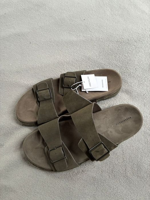 Reserved skorzane sandaly/klapki