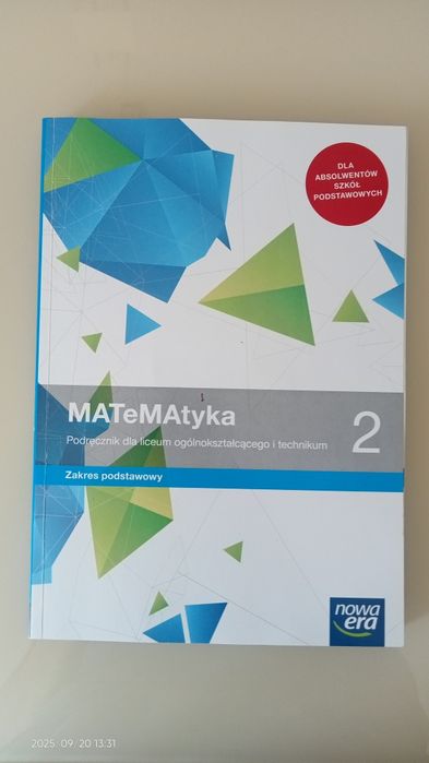Matematyka. Podręcznik. Klasa 2. Zakres podstawowy. Liceum i technikum
