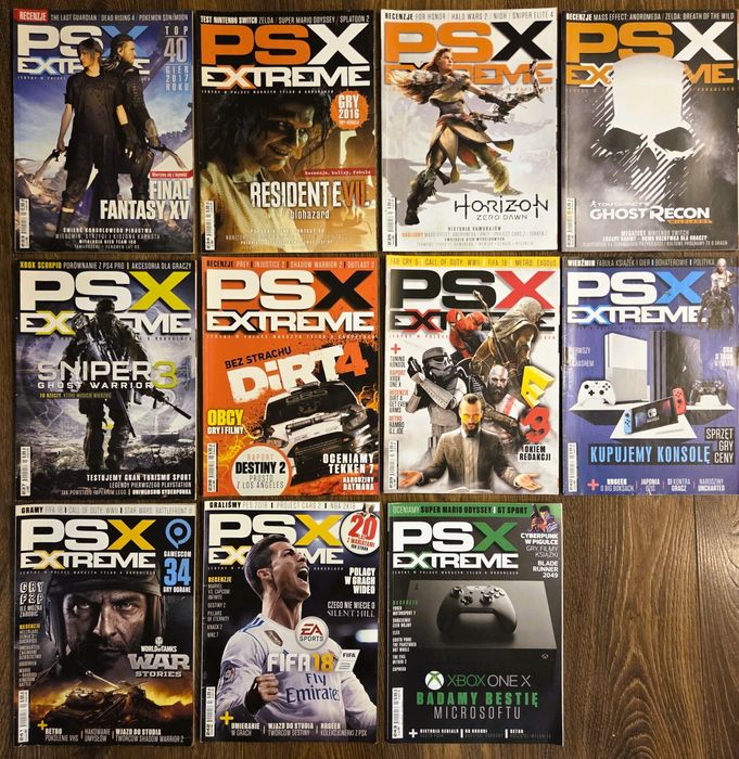 Kolekcja PSX Extreme 2017 (11 szt.)  Horizon, Resident Evil 7, FIFA 18