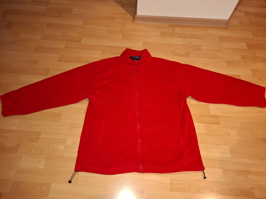 Polar męski duży solidny 3xl 4xl bluza polarowa czerwona