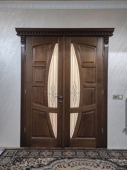 Двері дерев'яні масив міжкімнатні смерека бук вільха ясінь дуб монтаж