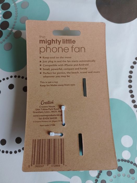 Wiatrak do smartfona/tableta. Super gadżet. Cena.