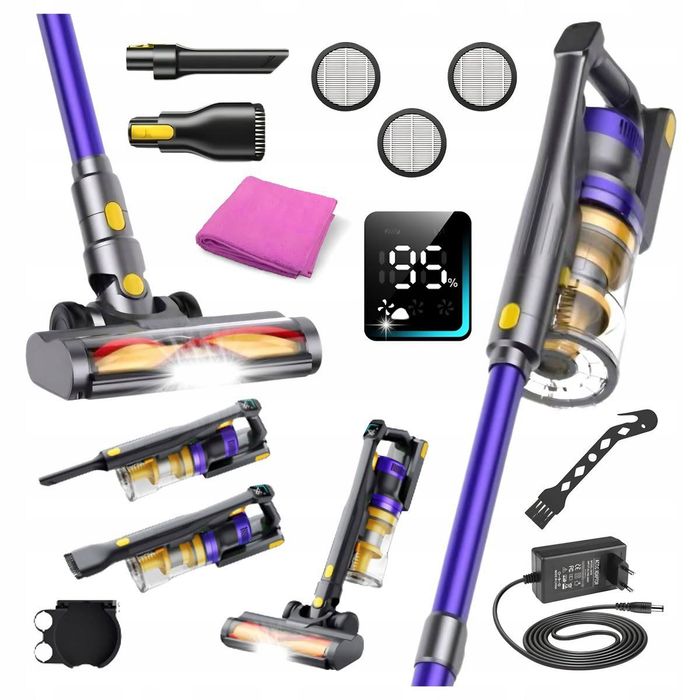 Mocny Odkurzacz Pionowy Laresar X11 55 kPa + Filtry HEPA Zestaw