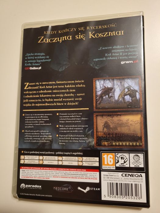 Król Artur 2 rpg pudełko  PC