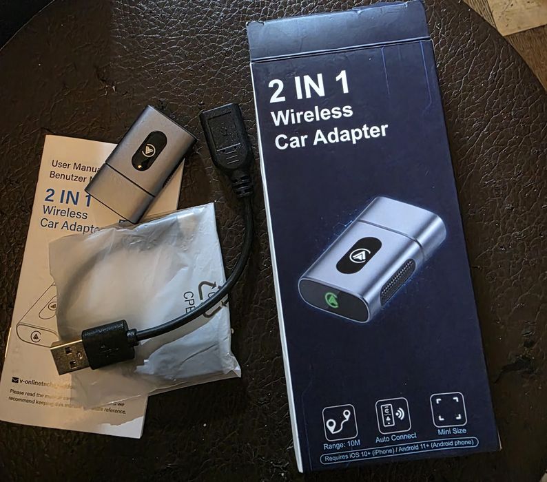 Bezprzewodowy adapterem samochodowy 2w1