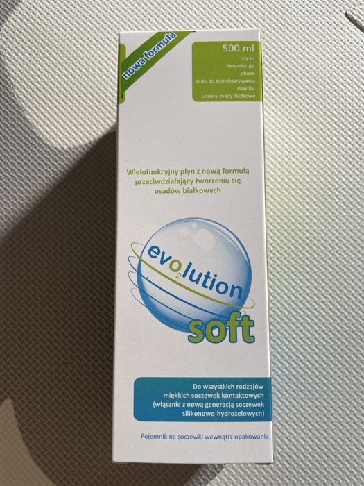 Nowy plyn do soczewek Evolution soft 500ml plus gratis