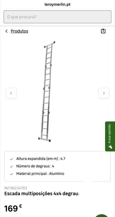 Escada telescópica 4x4