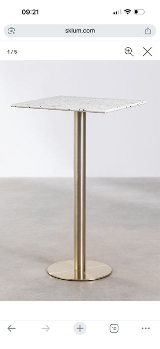 Mesa Alta de Bar Quadrada 60x60 em Marmore