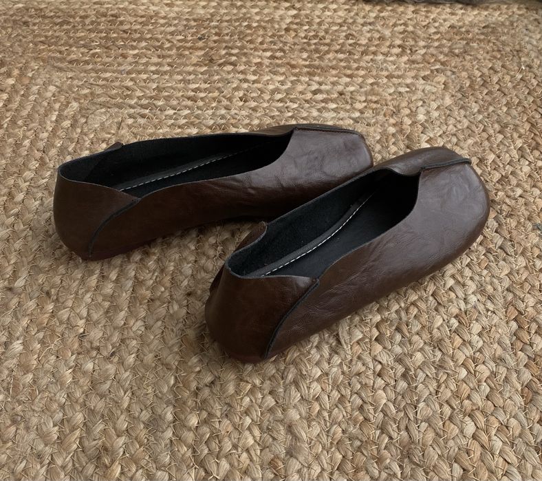 Анатомічні шкіряні балетки