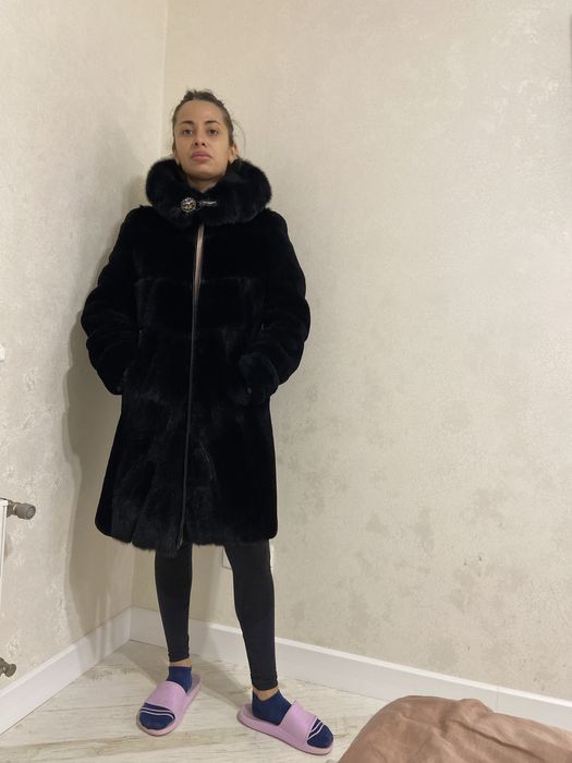 Продам шубу мутон + норка размер s