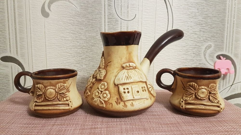 Турка + 2 чашки кофейные