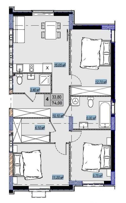 Продаж квартири ЖК Плаза Квартал 3 Plaza Kvartal 3 Чабани