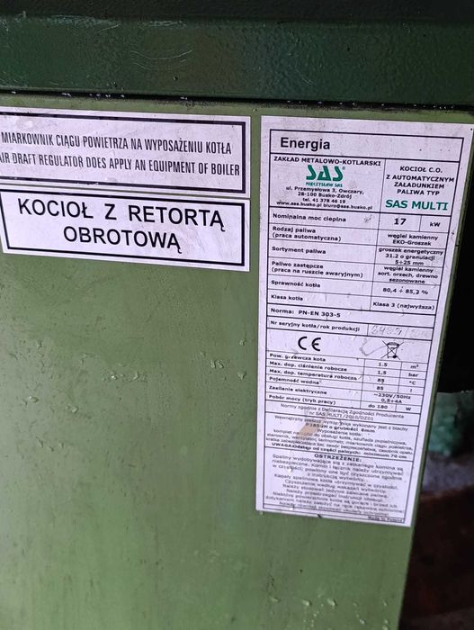 Części do kocioł z podajnikiem na ekogroszek piec