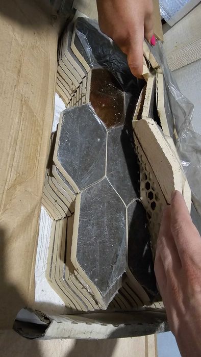 DEKOR Lis Ceramika Lesotho Graphite Mozaika 42,9X22,3