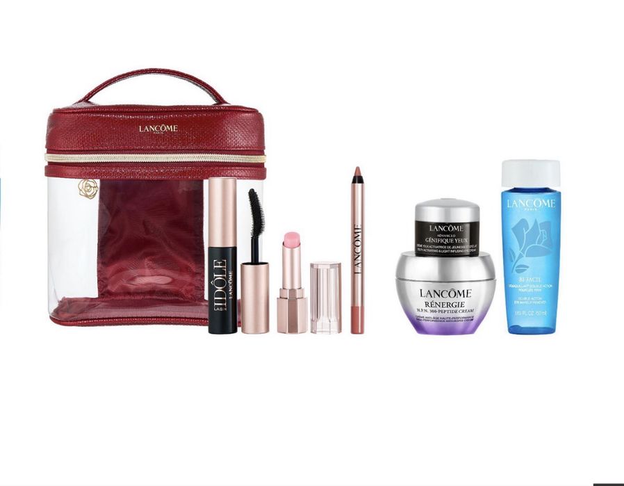Zestaw kosmetykow Lancôme oryginalne 6 kosmetykow plus kosmetyczka zestaw