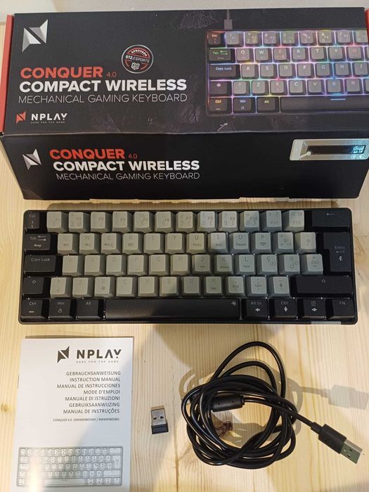 Mini Teclado Tri-Mode N'PLAY Conquer 4.0 (Mecânico - Preto)