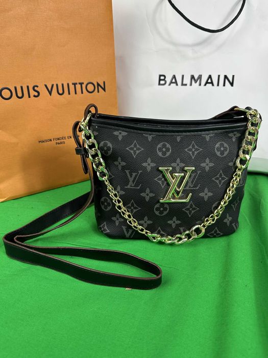 Torebka Torba Louis Vuitton ciemno brazowa listonoszka worek kuferek Premium