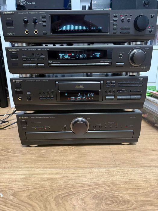 Wieża segmentowa TECHNICS, oryginalne piloty, stan IDEALNY