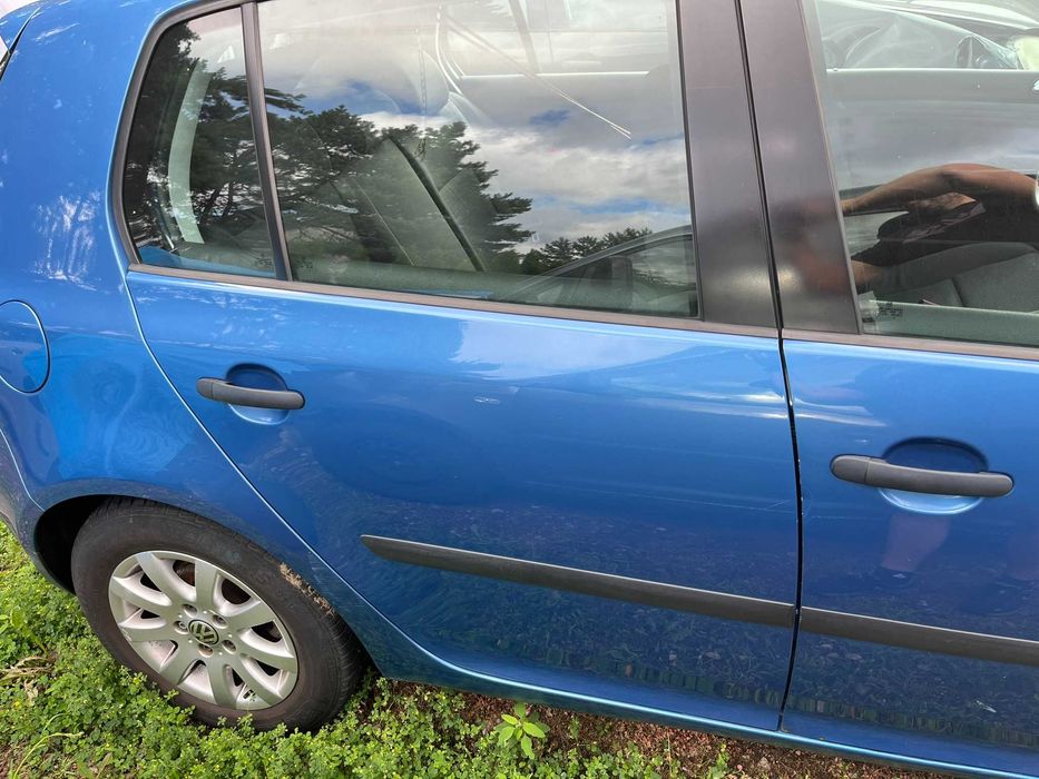 drzwi tył tylne tylnie prawe vw golf v 5 1k0 2003 -2009 hatchback 5 drzwi lc5g niebieski