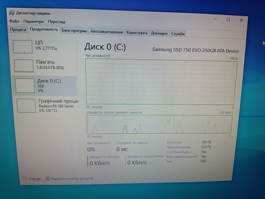 Комп'ютер, Системний блок RX 580 8GB, i7-2600K