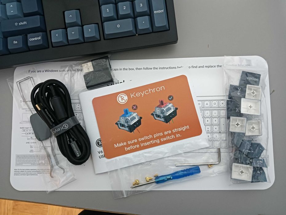 Teclado Wireless Keychron V6 Max - Gateron Jupiter Brown - Layout PT