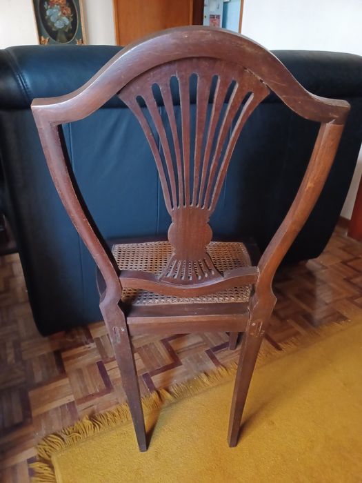 Conjunto 6 Cadeiras com tampo em palhinha