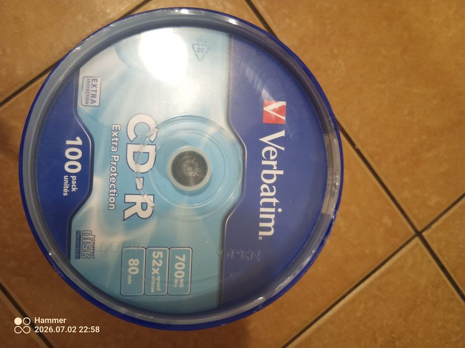 Płyty CD-R Verbatim Nowe oryginalnie zapakowane 100szt