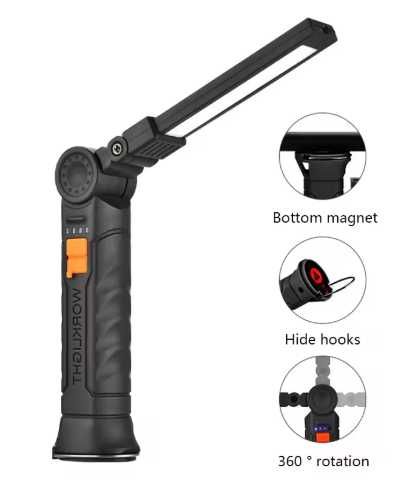 Lanterna LED Portátil Recarregável com Luz COB