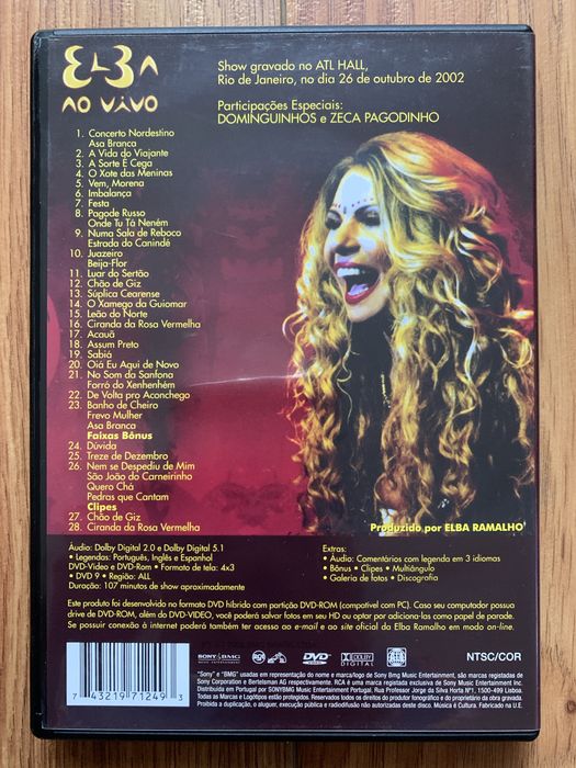 Elba Ramalho ao Vivo - dvd