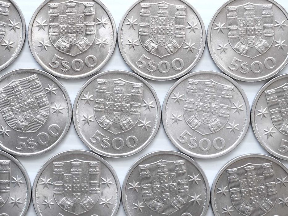 Lote de 14 Moedas 5 Escudos 1974