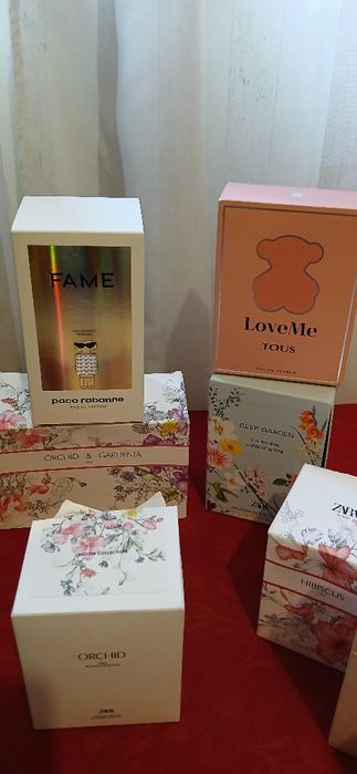 Caixas de perfume, vazias